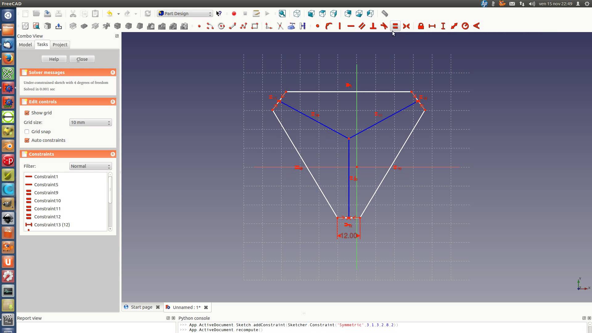 Freecad sketcher копировать геометрию другого эскиза