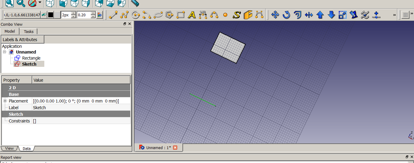 freecad print sketch