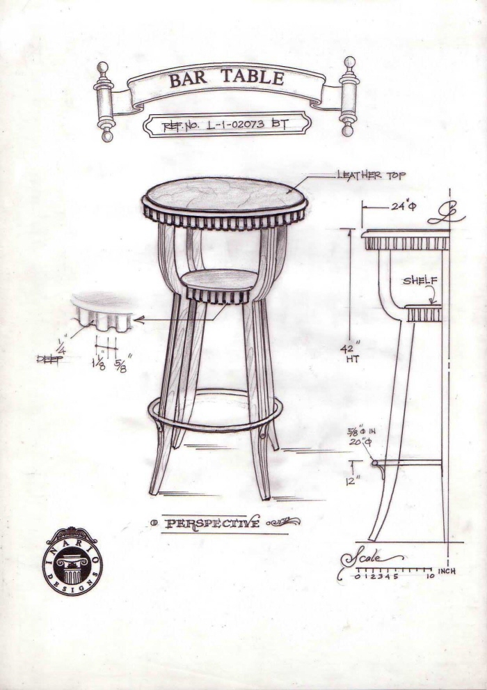 700x991 Freehand Drawing Of Furniture Designs By Lope Inario - Freehand Technical Sketching