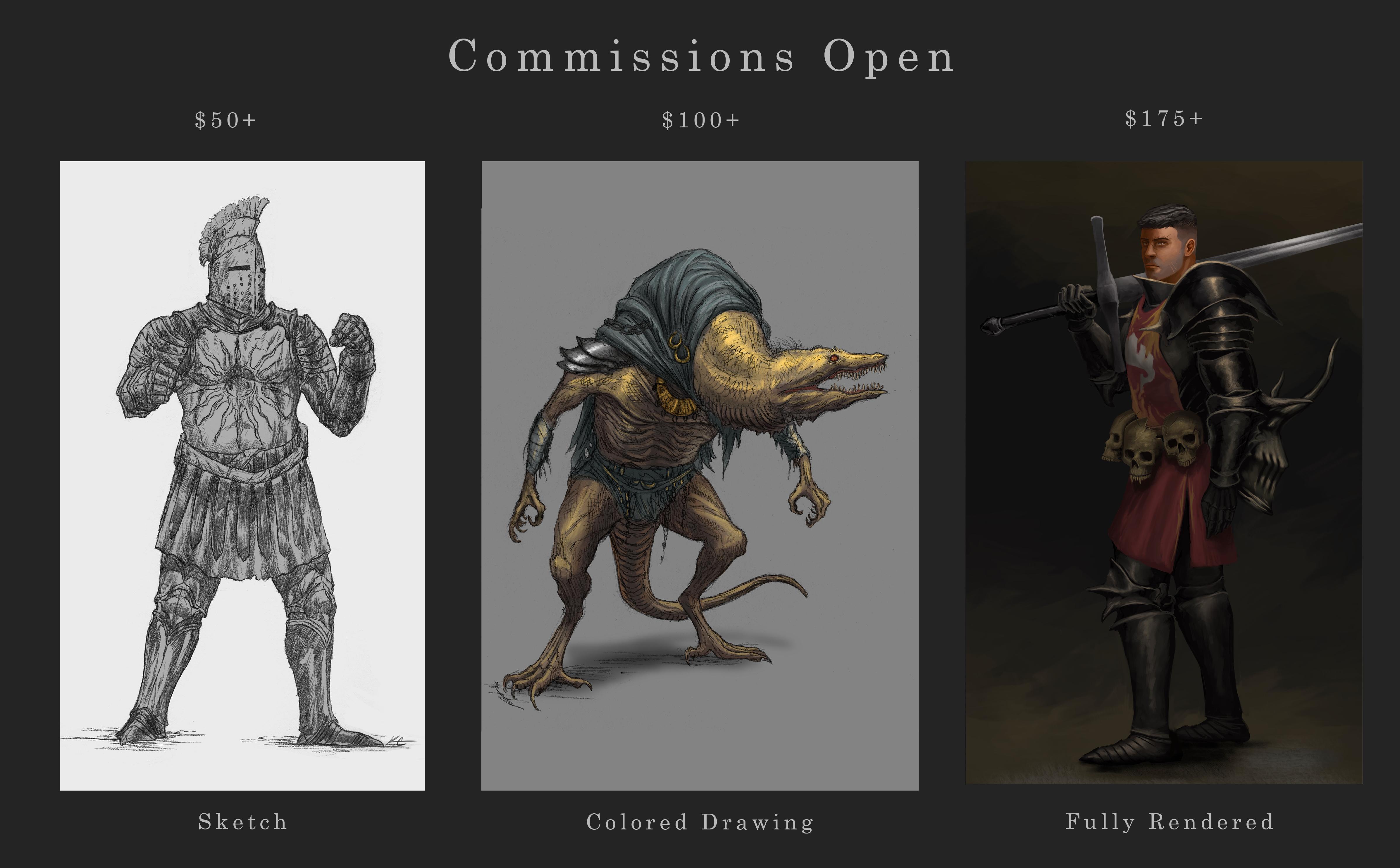 4787x2971 For Hire] Freelance Illustrator And Concept Artist. Can Do Dnd - Freelance Sketch Artist