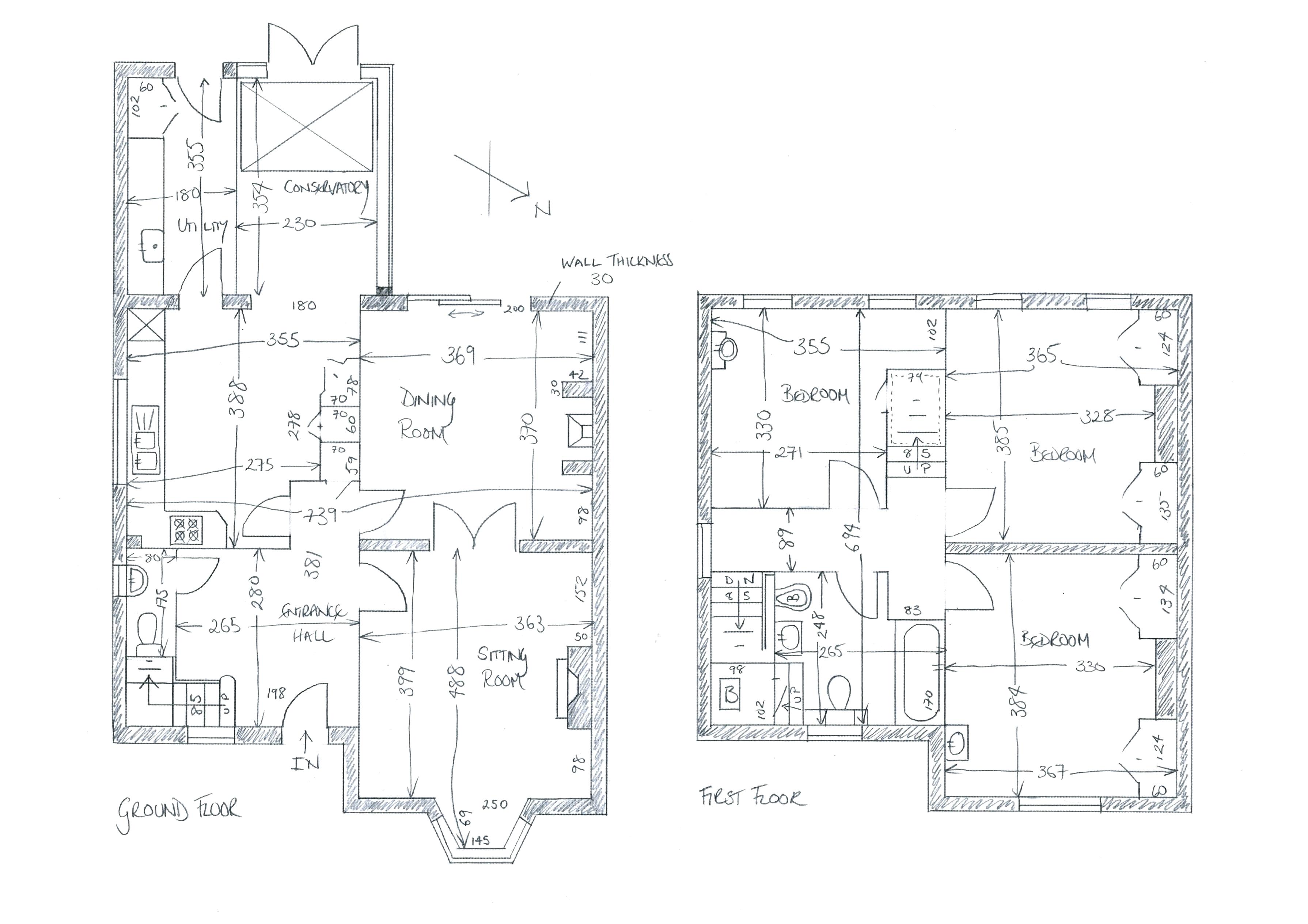 3579x2529 Decoration Sketch Floor Plan - Freeware Sketch