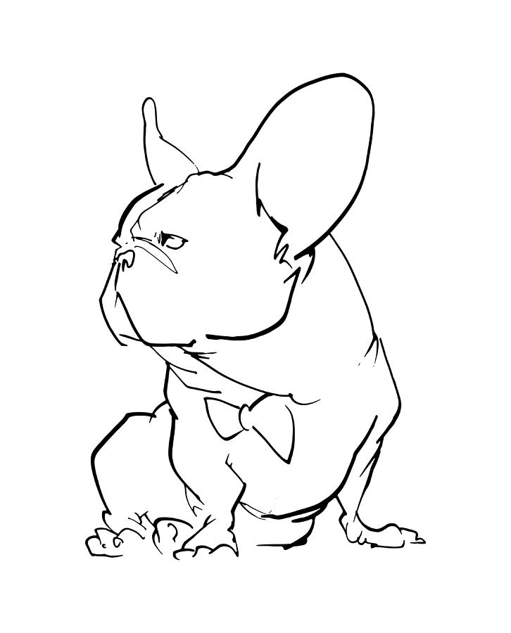 French Bulldog Sketch at PaintingValley.com | Explore collection of ...