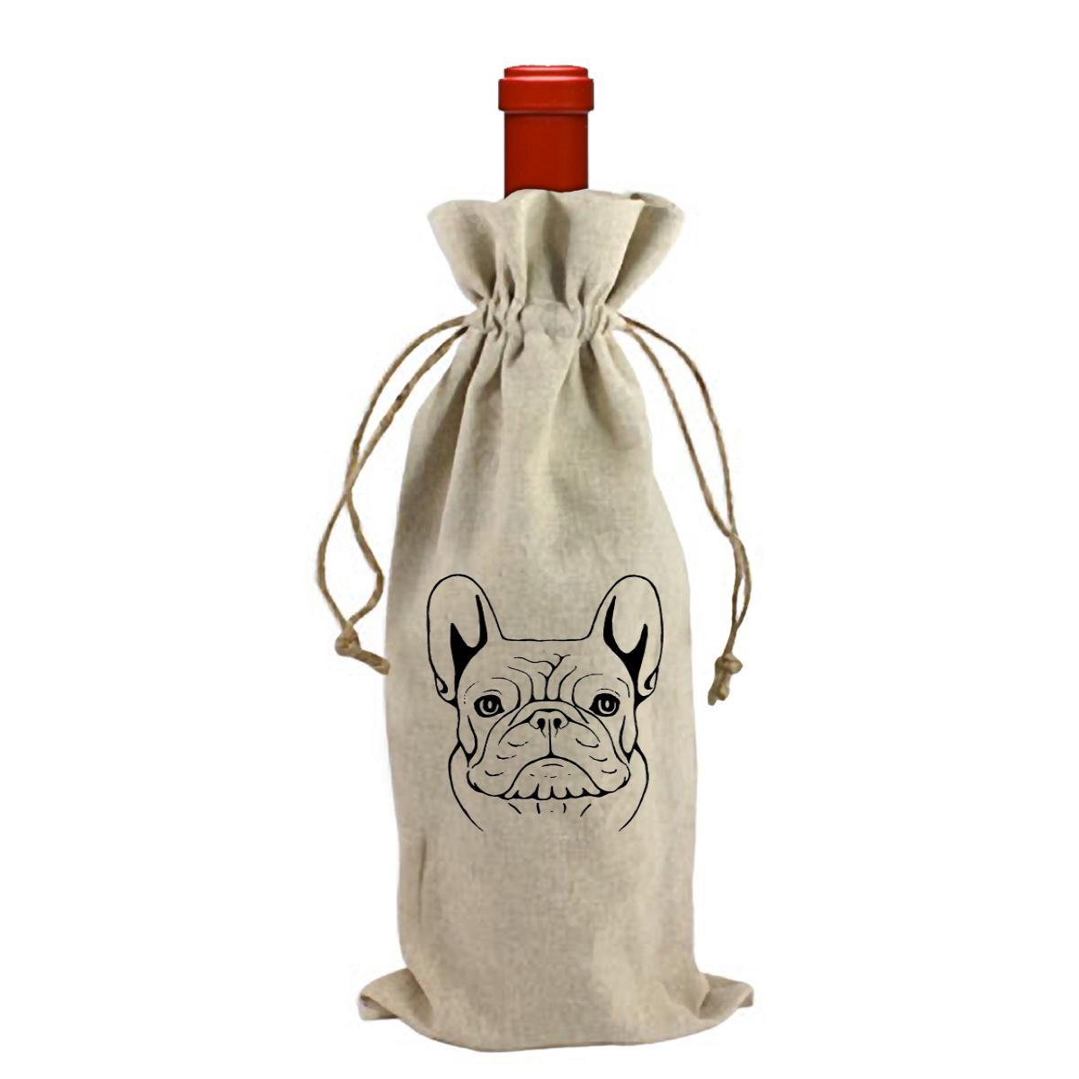 1200x1200 French Bulldog Sketch Wine Bag - French Bulldog Sketch