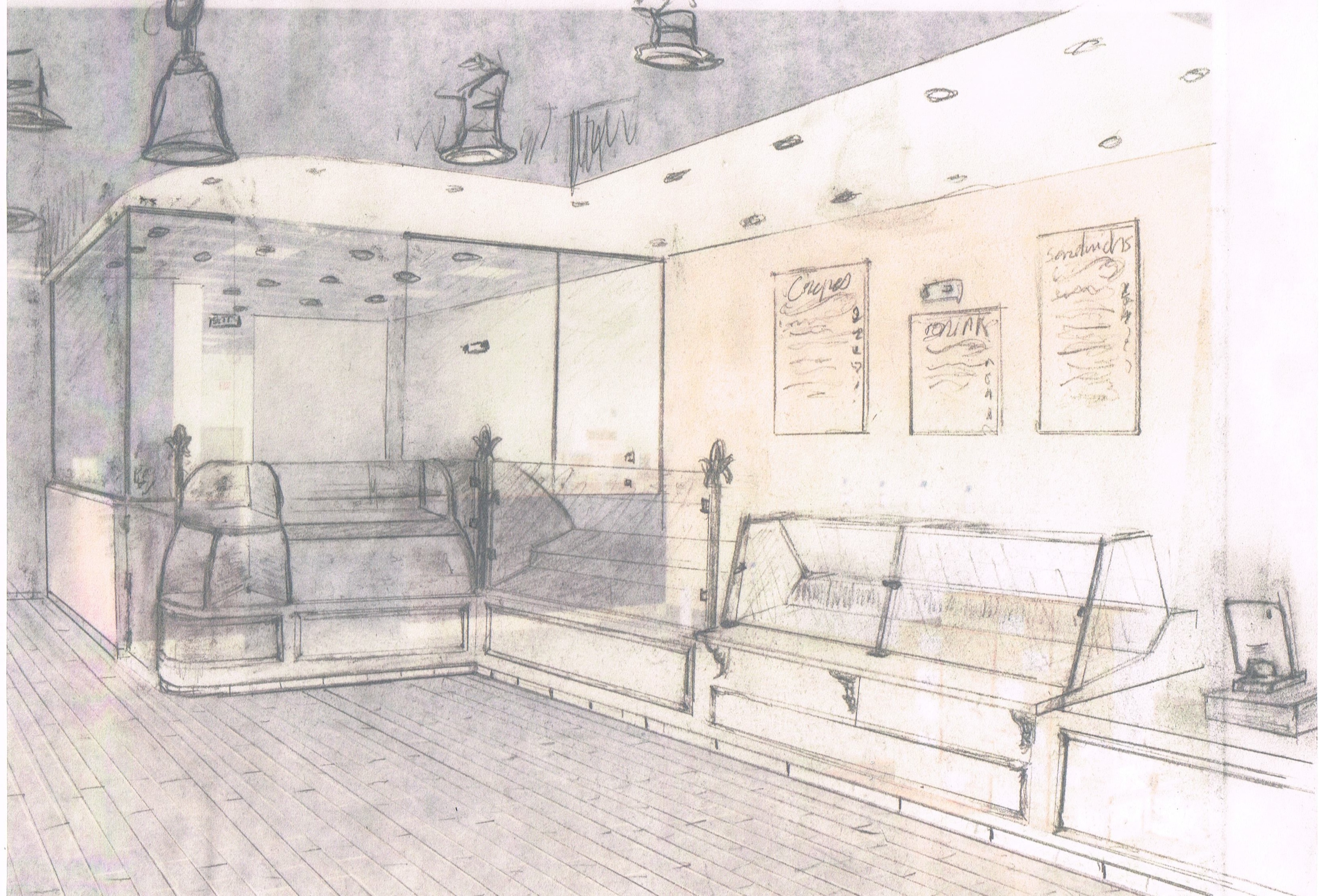 3287x2233 My French Cafe - French Cafe Sketch