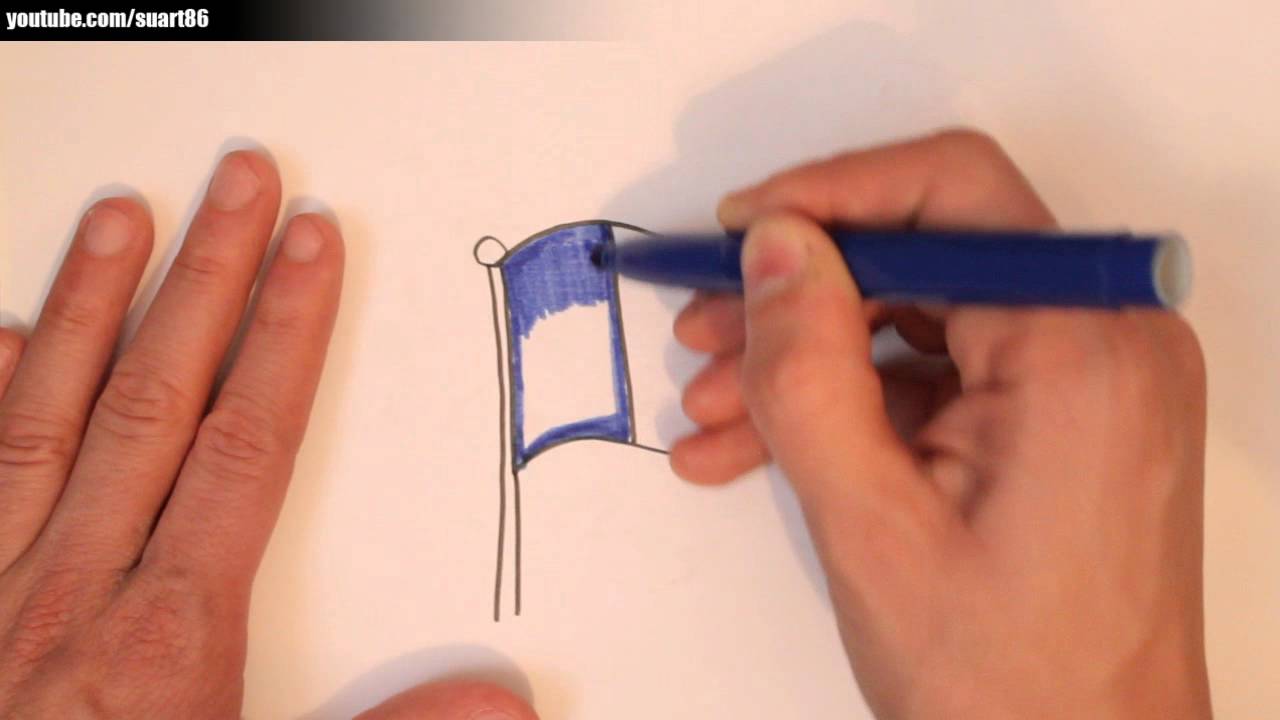 1280x720 How To Draw A French Flag - French Flag Sketch