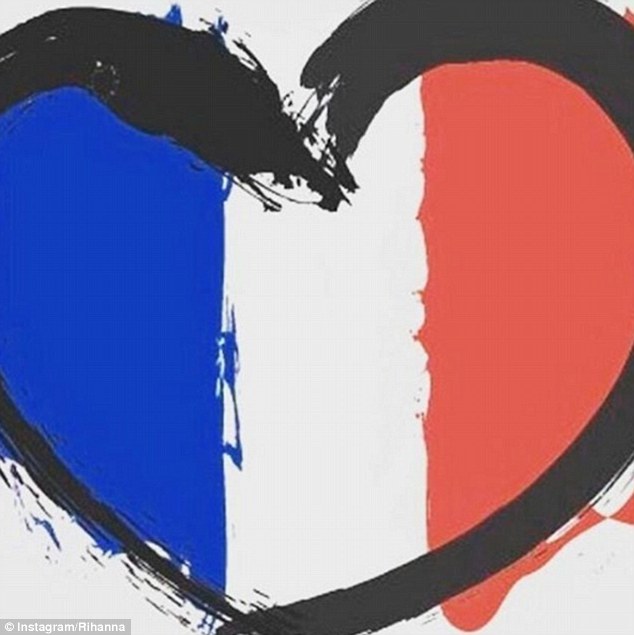 634x635 Rihanna Cancels Nice Concert After Bastille Day Attack Daily - French Flag Sketch