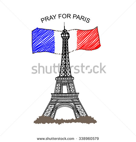 450x470 Collection Of French Eiffel Tower Drawing High Quality, Free - French Flag Sketch