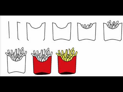 480x360 How To Draw French Fries Step By Step Drawing Tutorial - French Fries Sketch
