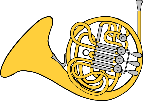 600x426 French Horn Clip Art - French Horn Sketch