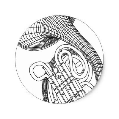 400x400 French Horn Stickers - French Horn Sketch