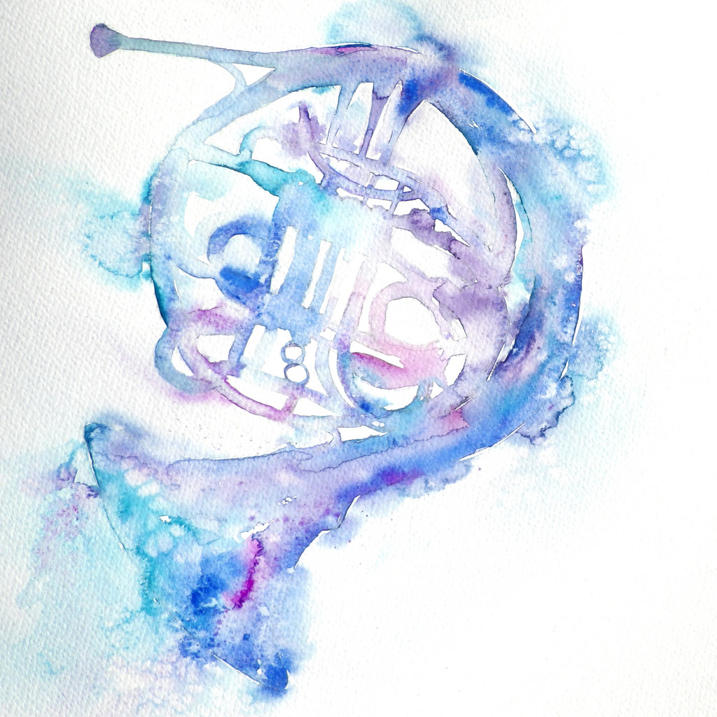 1024x1024 French Horn Bit Of A Departure For Me - French Horn Sketch