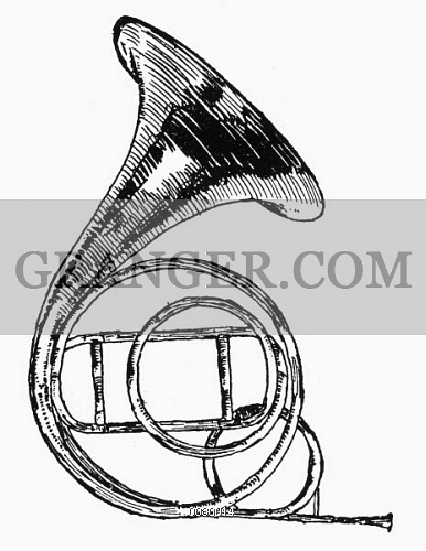 386x500 Image Of French Horn. - French Horn Sketch