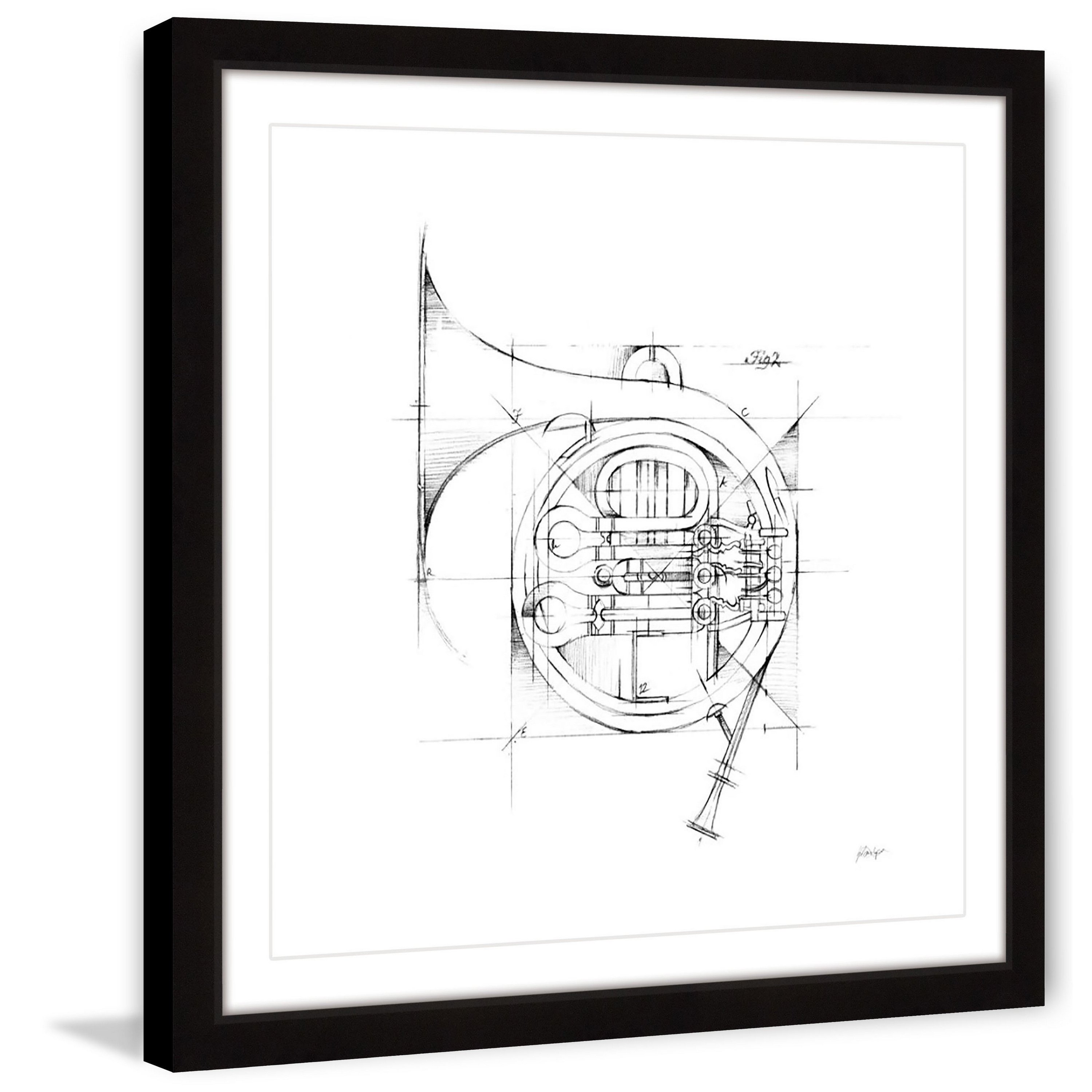 3000x3000 Shop Marmont Hill - French Horn Sketch