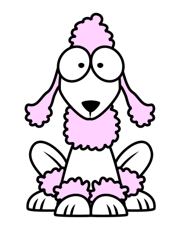 350x450 Drawing A Cartoon Poodle - French Poodle Sketch