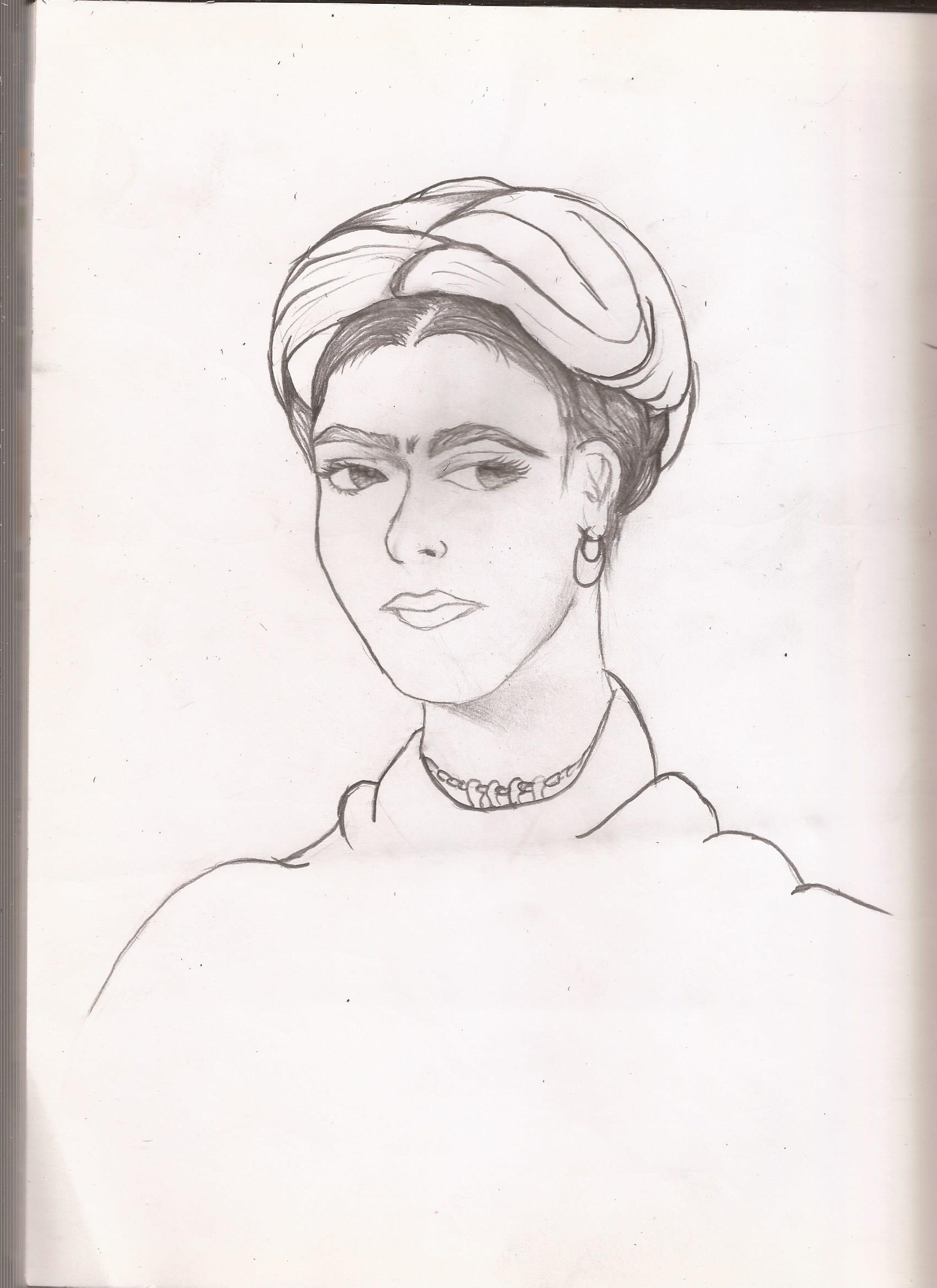 Frida Kahlo Sketch at PaintingValley.com | Explore collection of Frida ...