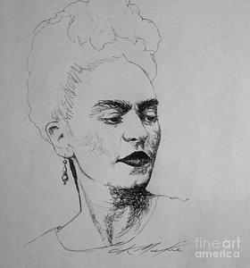 280x300 Frida Kahlo Drawings Fine Art America - Frida Kahlo Sketch