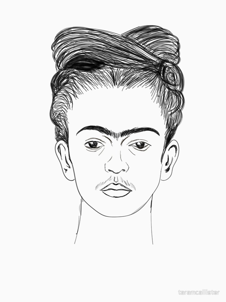 750x1000 Frida Kahlo Line Sketch Classic T Shirt By Taramcallister Redbubble - Frida Kahlo Sketch
