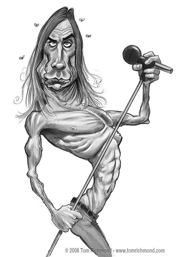 600x866 Flashback Sketch Friday Iggy Pop! Caricature - Friday Sketch