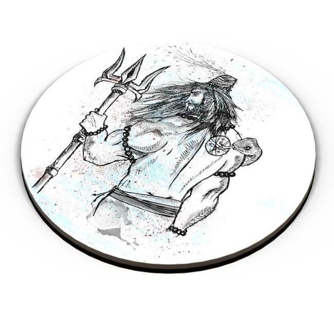650x650 Buy Shiva Sketch Fridge Magnet Online India Posterguy - Fridge Sketch