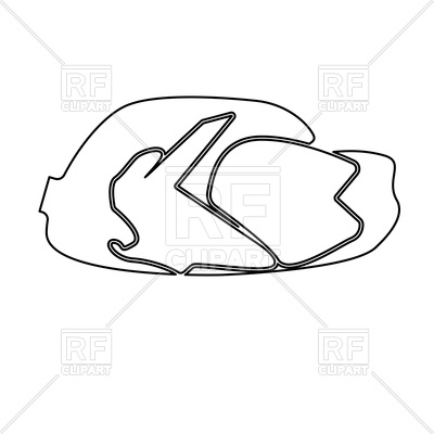 400x400 Fried Chicken Dish Black Color Path Icon Vector Image Vector - Fried Chicken Sketch