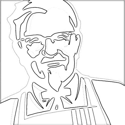 500x499 Kentucky Fried Chicken (Kfc) Logo Sketch - Fried Chicken Sketch