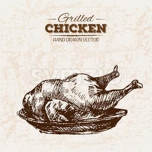 300x300 Macro Video Of Appetizing Fried Chicken On White Background Stock - Fried Chicken Sketch