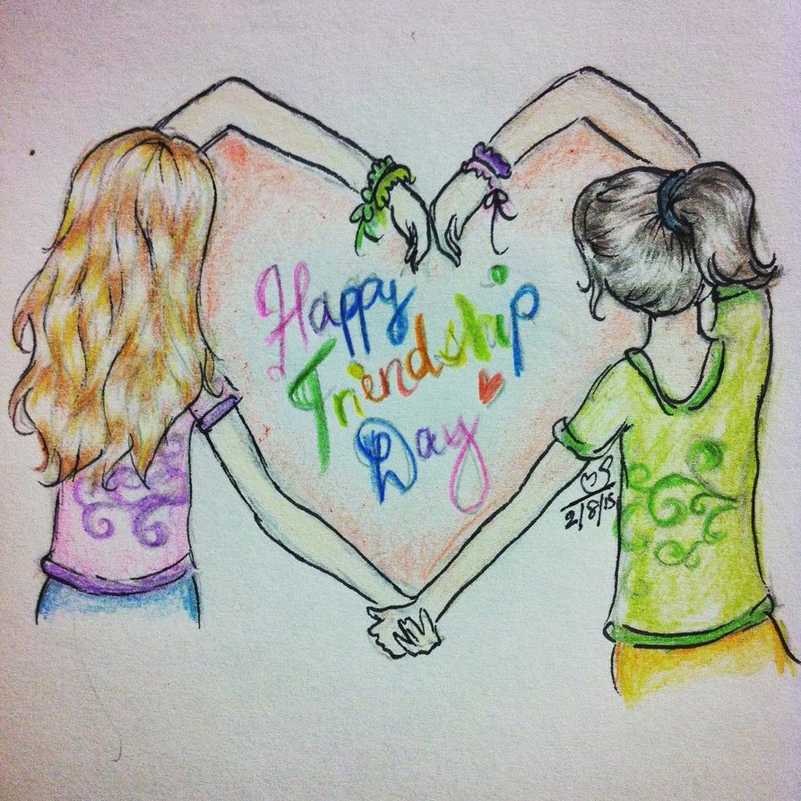 How To Draw Friendship Day Design Corral