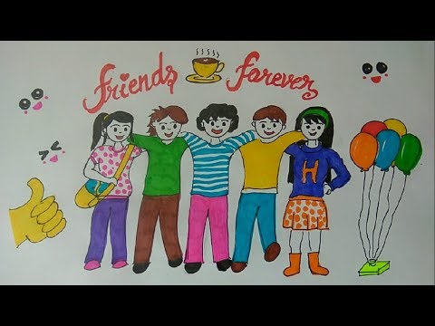 480x360 Happy Friendship Day - Friendship Day Sketch