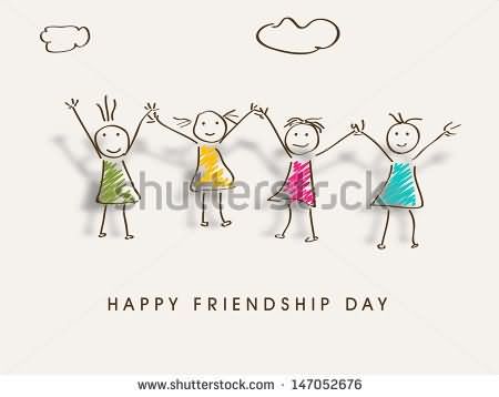 450x358 Inspiration Sketch Greeting Card Friendship Day Picture - Friendship Day Sketch