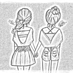 236x236 33 Best Best Friend Drawings Images Bestfriends - Friendship Sketches
