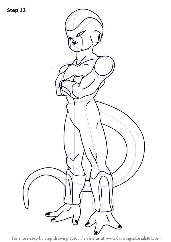 597x844 Learn How To Draw Frieza From Dragon Ball Z (Dragon Ball Z) Step - Frieza Sketch