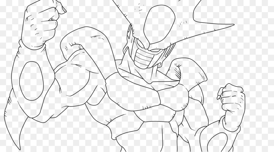 900x500 Line Art Drawing Frieza Cooler Sketch - Frieza Sketch
