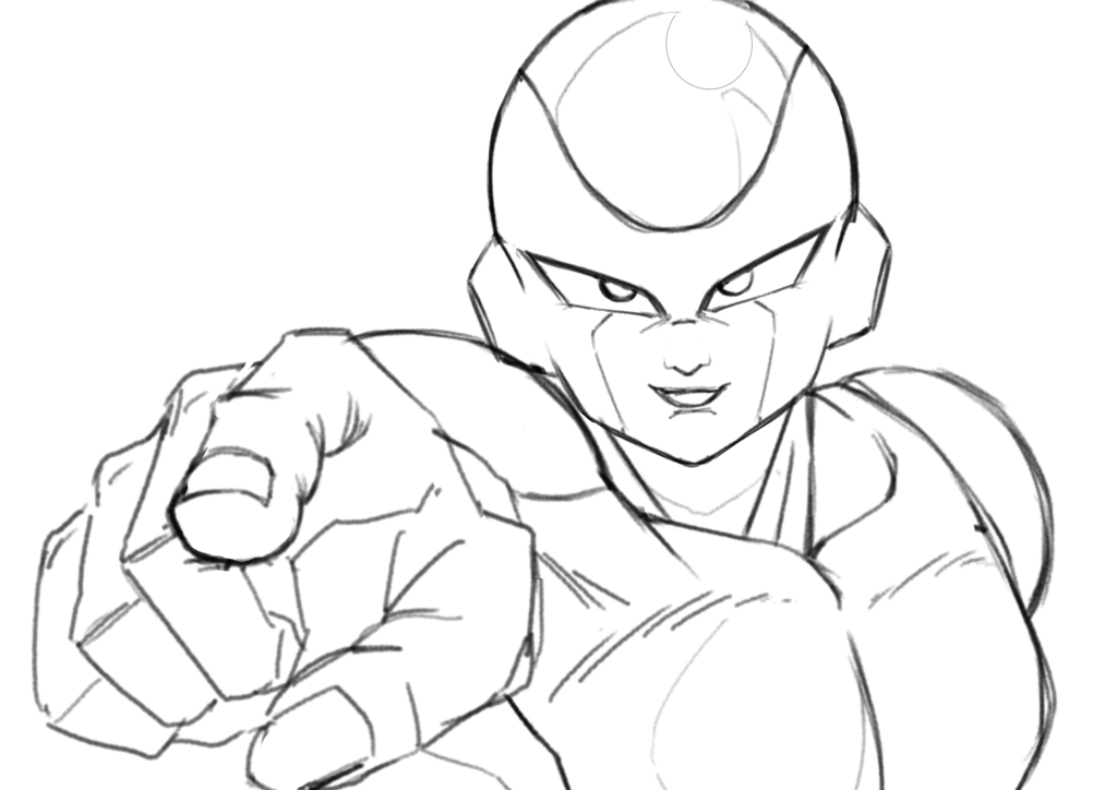 1024x724 Sketches On The Frieza Force - Frieza Sketch