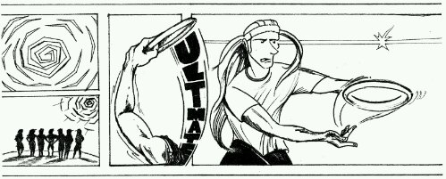 499x201 Ultimate Frisbee Comic Ha To Images - Frisbee Sketch