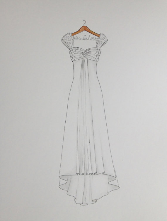 Frock Sketch at PaintingValley.com | Explore collection of Frock Sketch