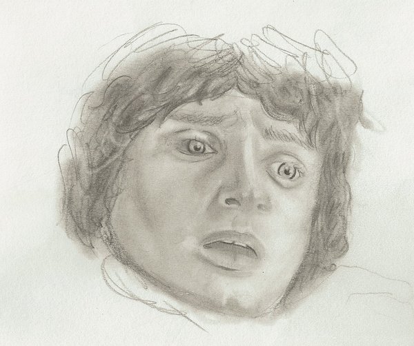 600x502 Frodo Sketch By Pooxyz - Frodo Sketch