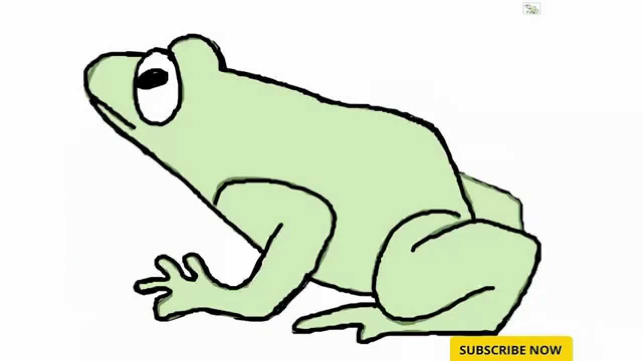 1280x720 How To Draw A Frog For Kids - Frog Sketch Easy