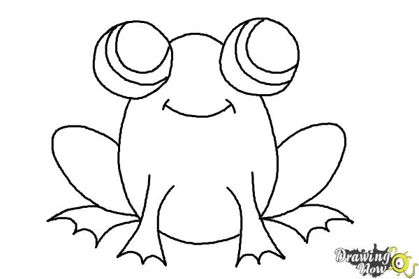 600x400 How To Draw A Simple Frog - Frog Sketch Easy