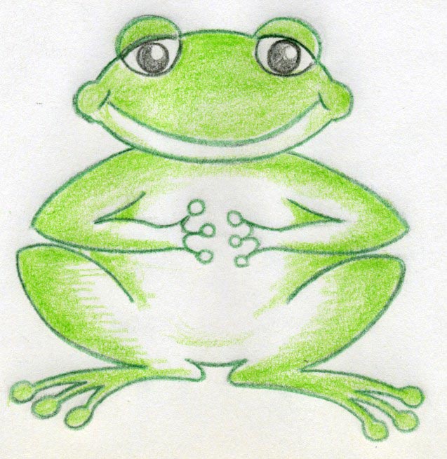 637x655 Cartoon Frog Drawings You Are Going To Love - Frog Sketch Images