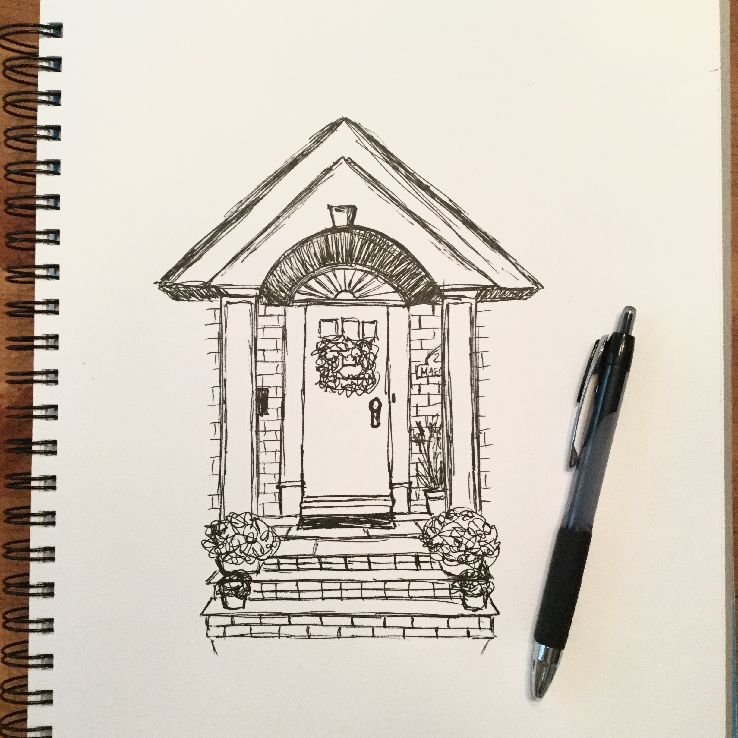 2448x2448 Inktober Inspiration - Front Door Sketch