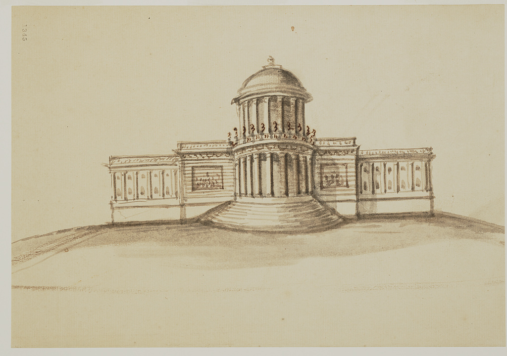 1024x720 United States Capitol, Washington, D.c. West Front Elevation - Front Elevation Sketch