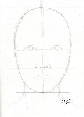 286x400 Drawing Lesson For Beginner Artists Proportions Of The Face - Front Face Sketch