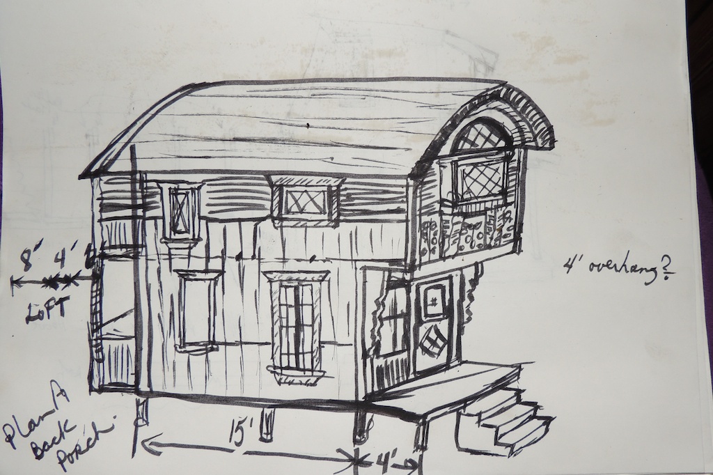1024x682 Our New Tiny Texas Gypsy House Pure Salvage Living - Front Porch Sketch