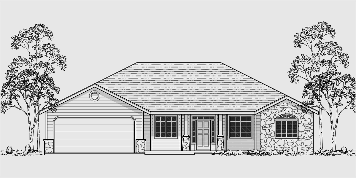1200x600 Small Affordable House Plans And Simple House Floor Plans - Front Porch Sketch