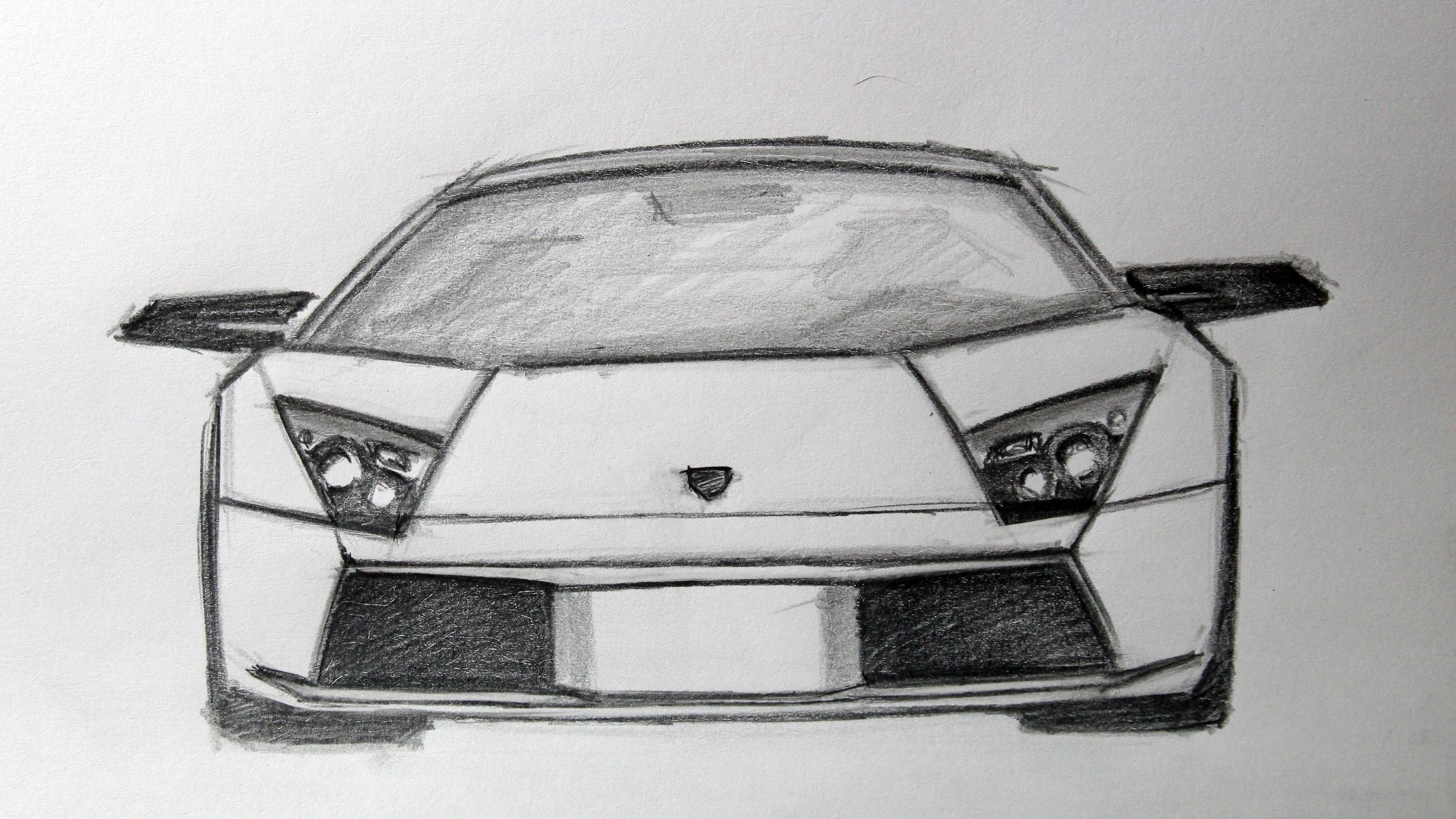 3543x1994 Lamborghini Murcielago Front Sketch - Front Sketch