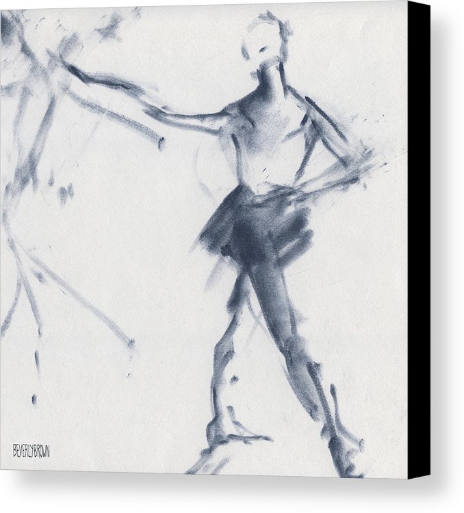 678x750 Ballet Sketch Tendu Front Canvas Print Canvas Art By Beverly - Front Sketch