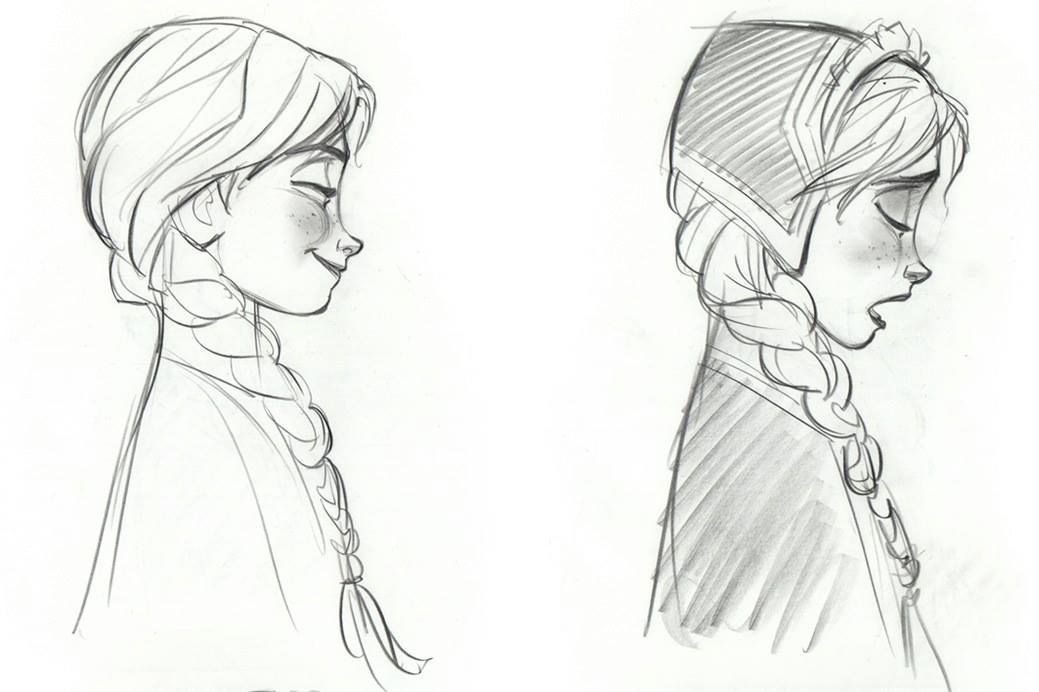 Frozen Anna Sketch at PaintingValley.com | Explore collection of Frozen ...