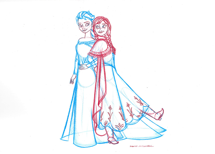 900x643 Frozen Images Elsa And Anna Sketch Hd Wallpaper And Background - Frozen Sketch