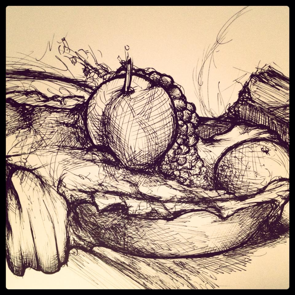 960x960 Fruit Basket Sketch Fruit Basket Sketchfenny Fennington On - Fruit Basket Sketch