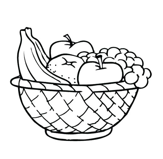 Fruit Basket Sketch at PaintingValley.com | Explore collection of Fruit ...